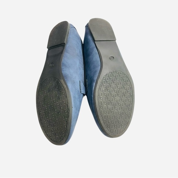 White Mt Womens size 9.5W. Blue Faux Suede Slip On Loafer Flats - Picture 6 of 11